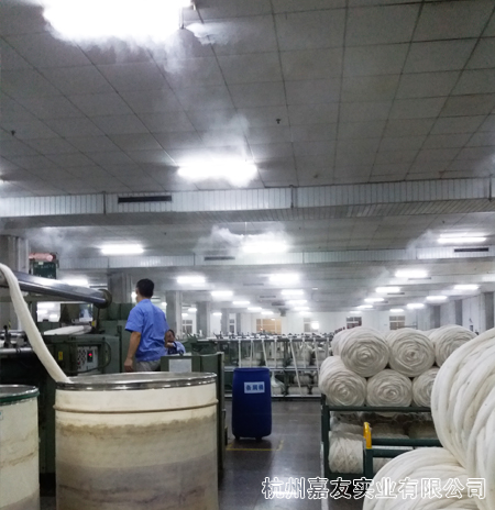 羊毛制品車(chē)間高壓微霧加濕案例2